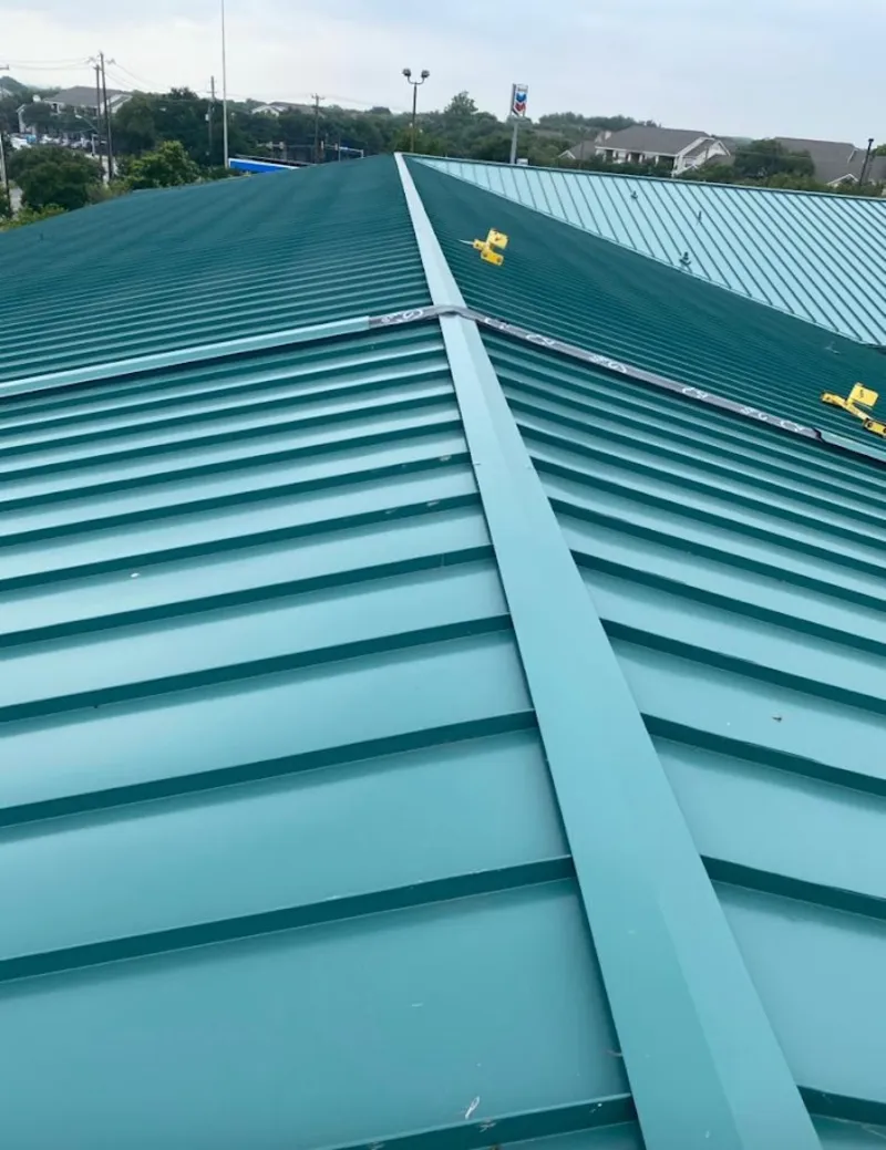 Green commercial metal roof ridge and valley for Metal Roof Repair in Boulder City